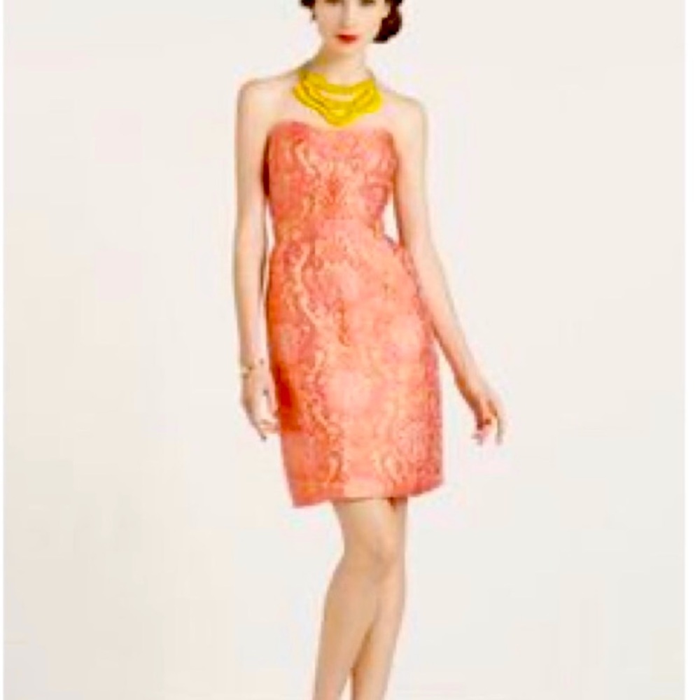 Kate Spade pineapple design strapless Dress size 2